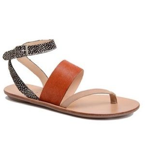 NIB Loeffler Randall Sunny calf hair sandal 10B